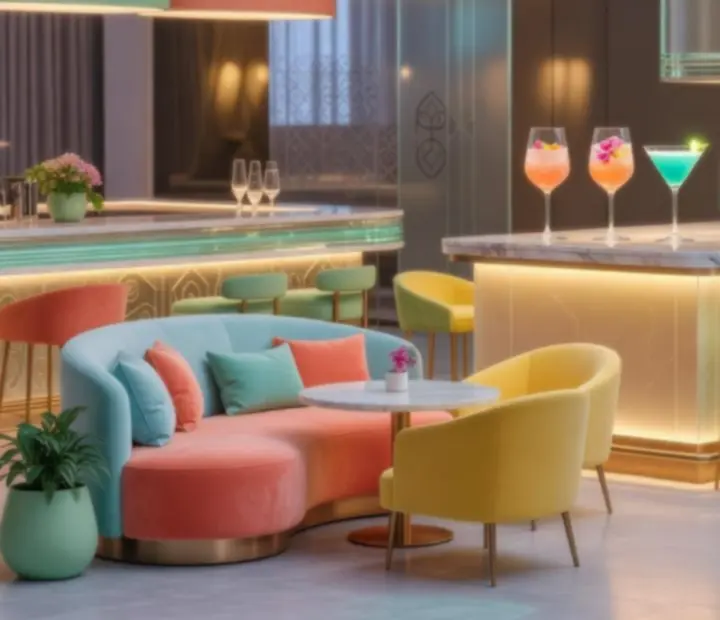 Designový interiér restaurace CasinoAlba s elegantní casino lounge atmosférou